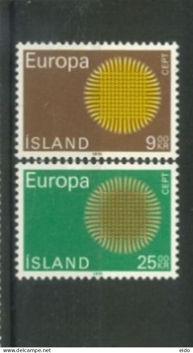 ISLAND -  1979, EUROPA STAMPS COMPLETE SET OF 2,  UMM (**). - Ungebraucht