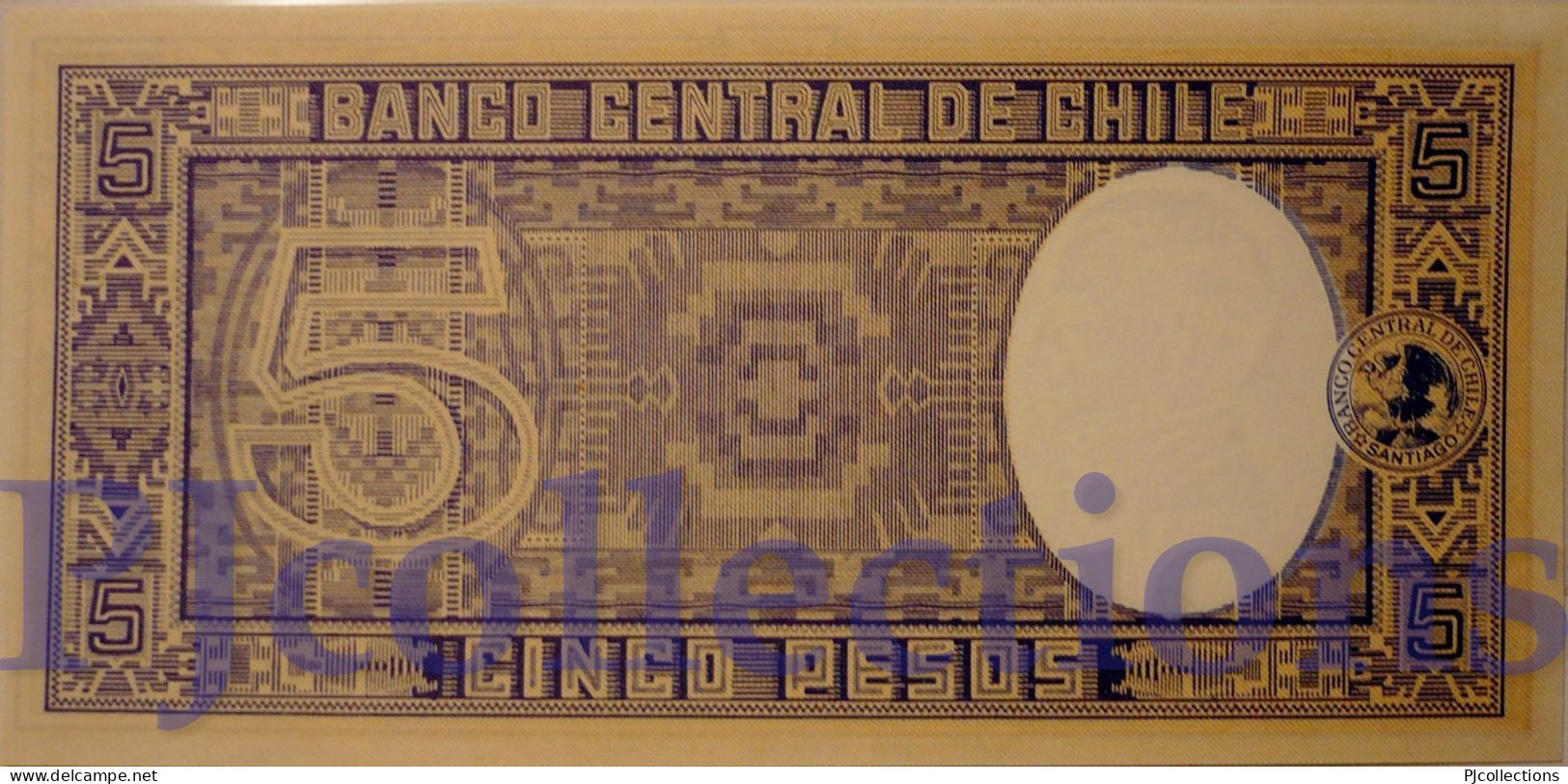 CHILE 5 PESOS 1947/58 PICK 110 UNC - Chile