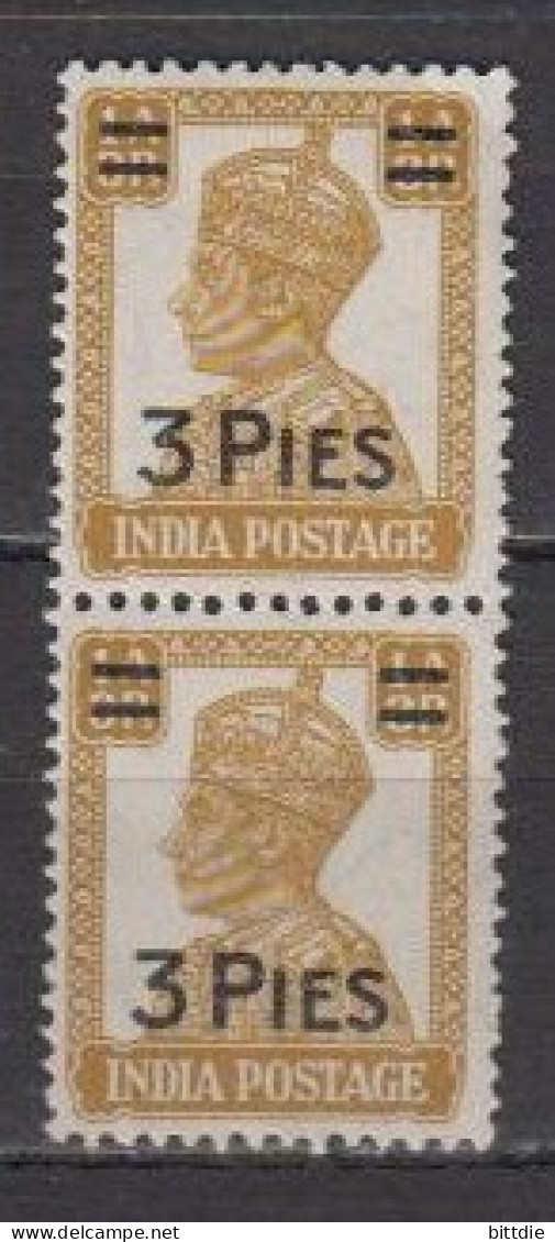 Indien  182 Senkr.Paar , Xx  (U 6245) - 1936-47 Koning George VI