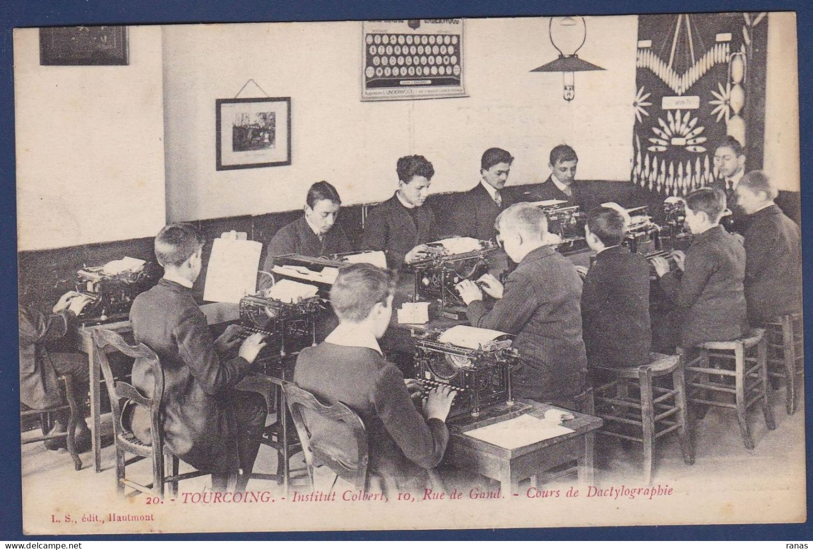 CPA [59] Nord > Tourcoing école Machine à écrire Non Circulé - Tourcoing