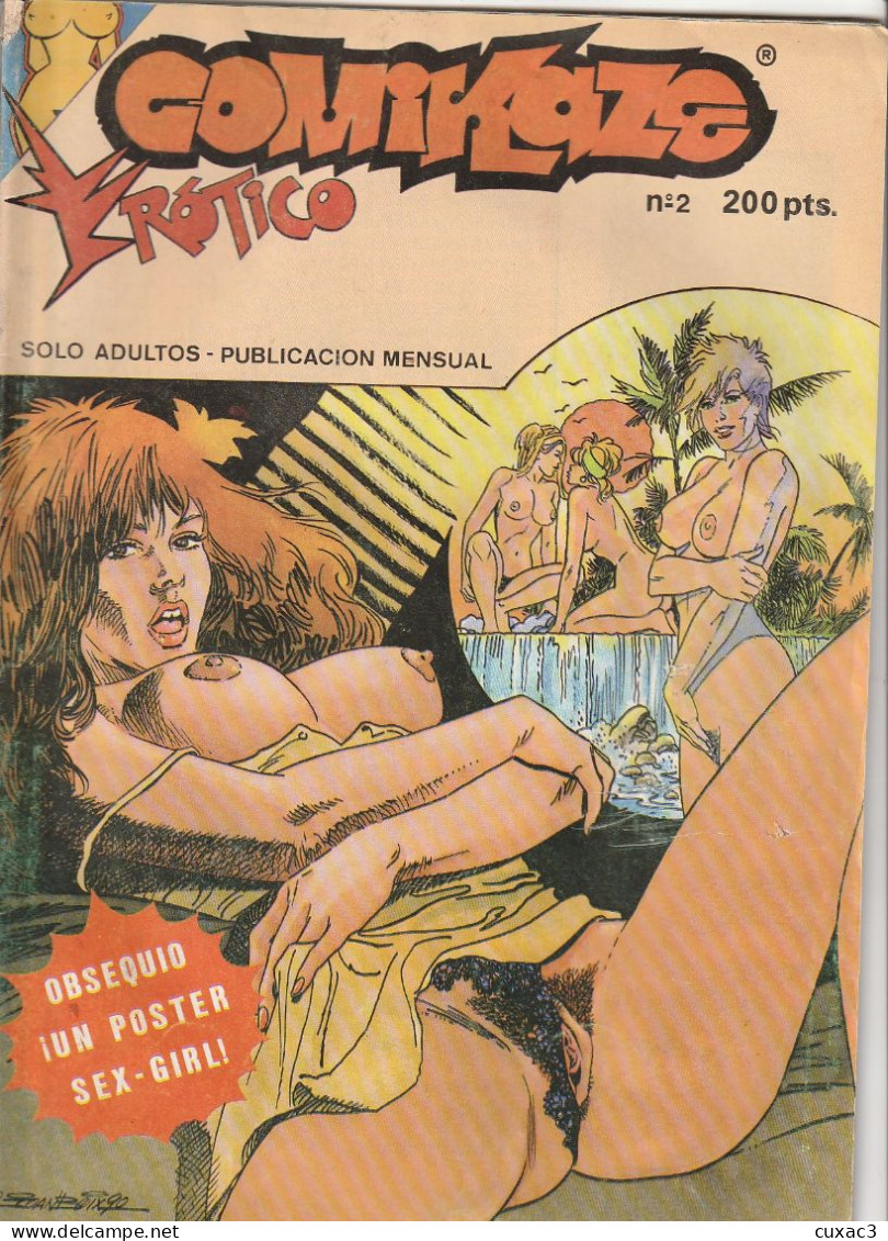 Pornographique  Revue  COMIKAZE  érotico N° 2 1990 - Andere & Zonder Classificatie