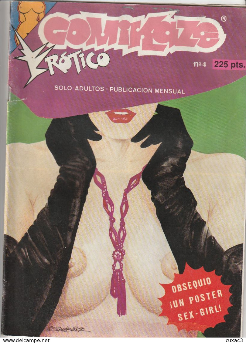 Pornographique  Revue  COMIKAZE  érotico N° 4 1990 - Autres & Non Classés