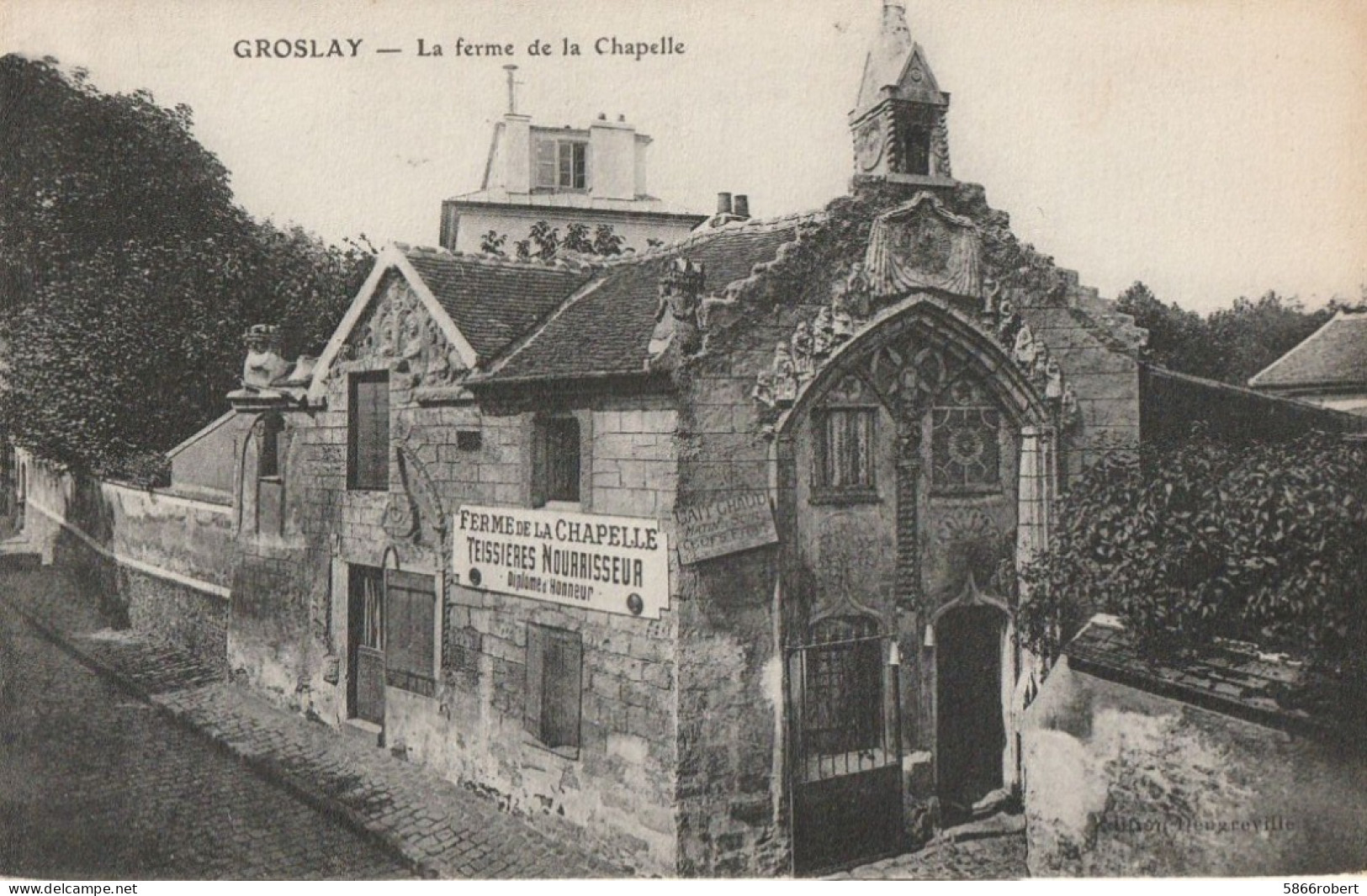 CARTE POSTALE ORIGINALE ANCIENNE : GROSLAY LA FERME DE LA CHAPELLE VAL D'OISE (95) - Groslay