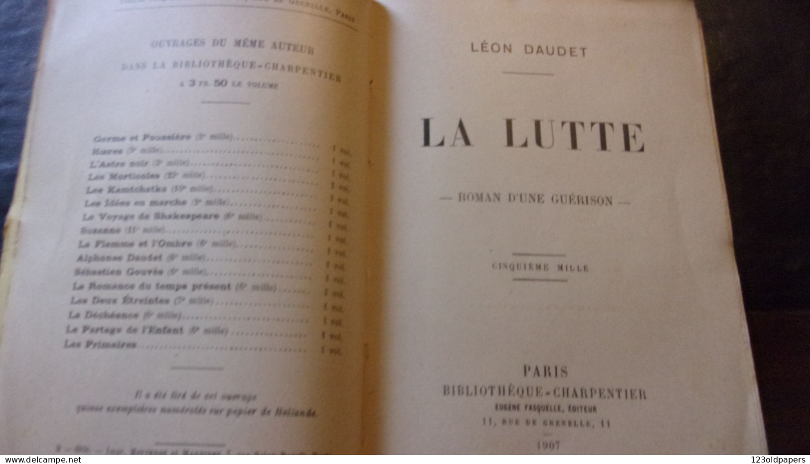 EO LEON DAUDET 1907 LA LUTTE ROMAN D UNE GUERISON   Monarchisme, Antidreyfusard Et Nationaliste ACTION FRANCAISE - 1901-1940