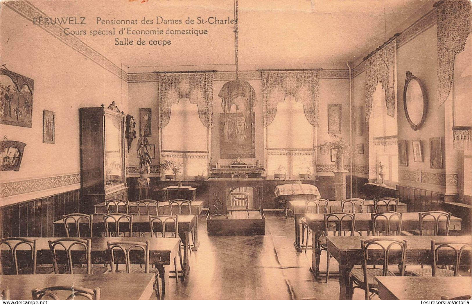 BELGIQUE - Peruwelz - Pensionnat Des Dames De St Charles - Cours Spécial D'Economie Domestique - Carte Postale Ancienne - Peruwelz