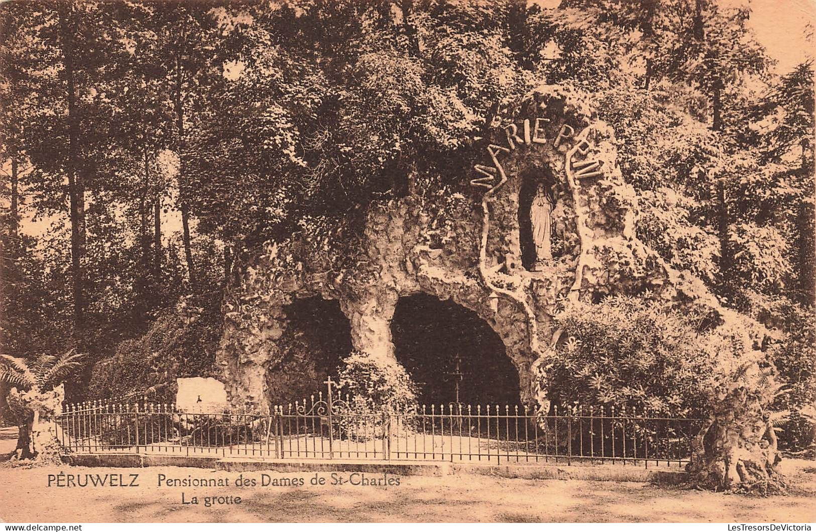 BELGIQUE - Peruwelz - Pensionnat Des Dames De St Charles - La Grotte - Carte Postale Ancienne - Peruwelz