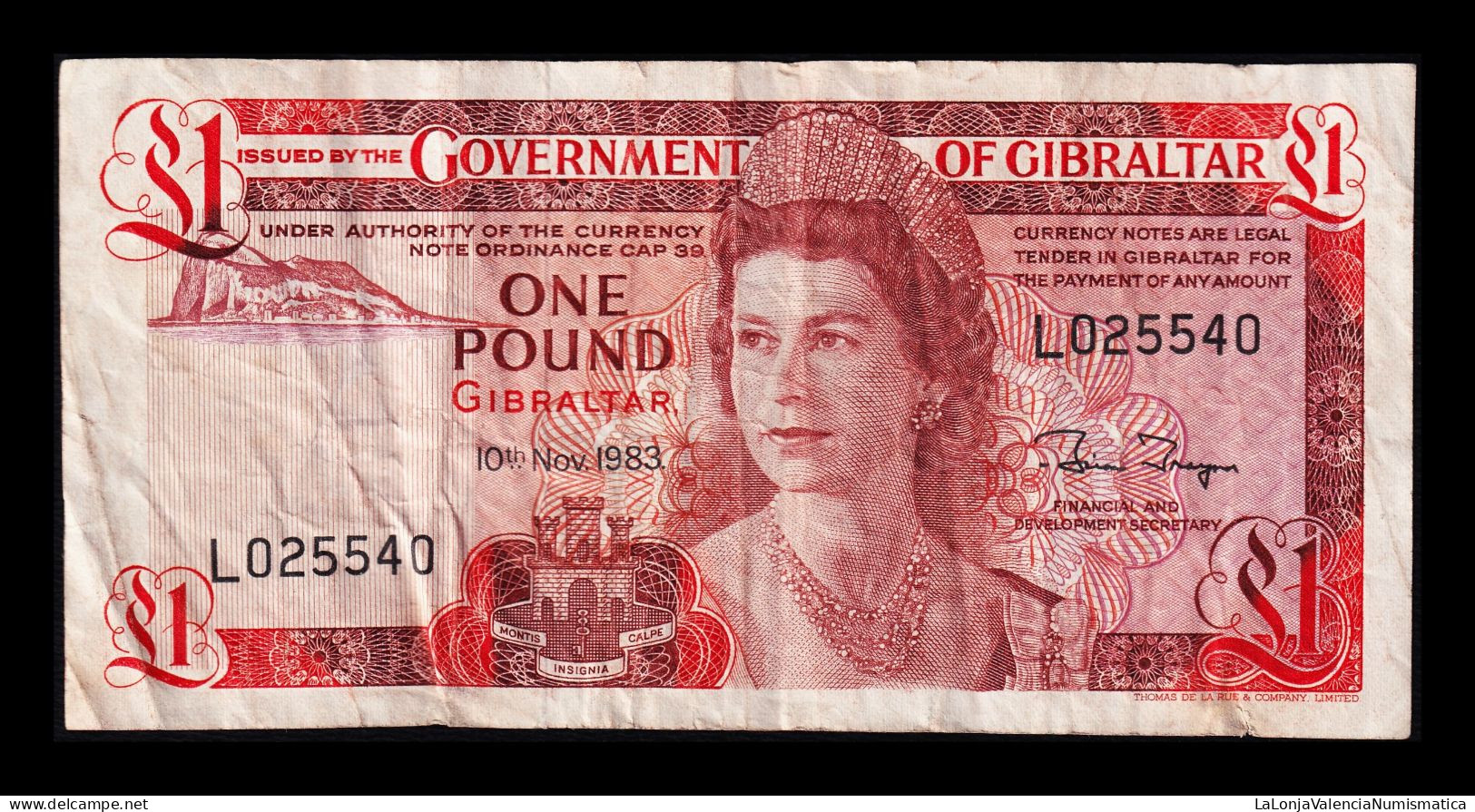 Gibraltar 1 Pound Elizabeth II 1983 Pick 20c Bc/+ F/+ - Gibilterra