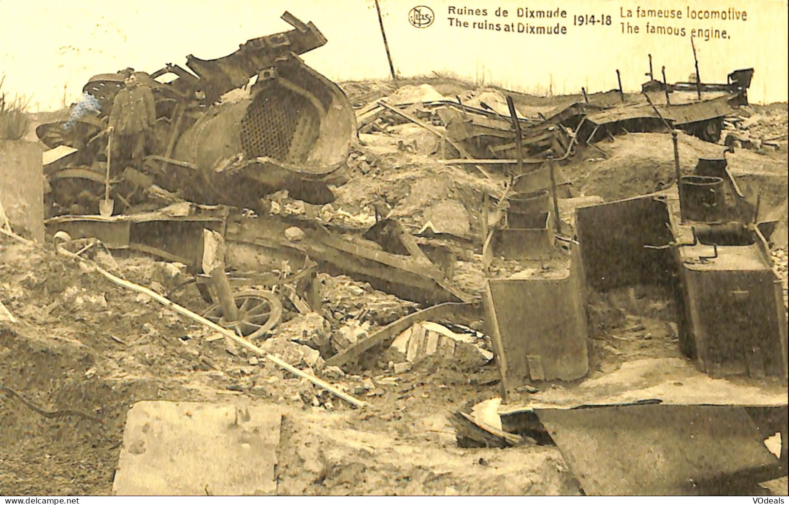 Belgique - Flandre Occidentale - Diksmuide - Dixmude - Ruines De Dixmude - 1914-1918 - La Fameuse Locomotive - Diksmuide