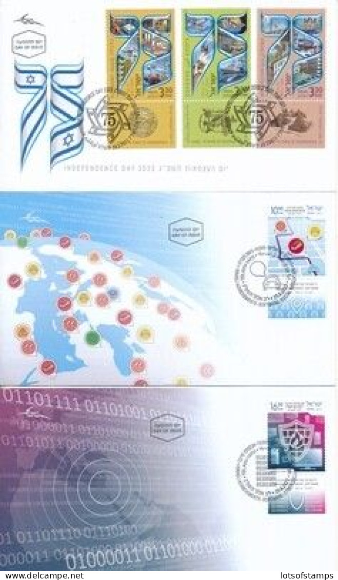 ISRAEL 2023 FDC's YEAR SET WITH S/SHEET - SEE 11 SCANS + BONUS POSTAL SERVICE BULITEENS - Unused Stamps