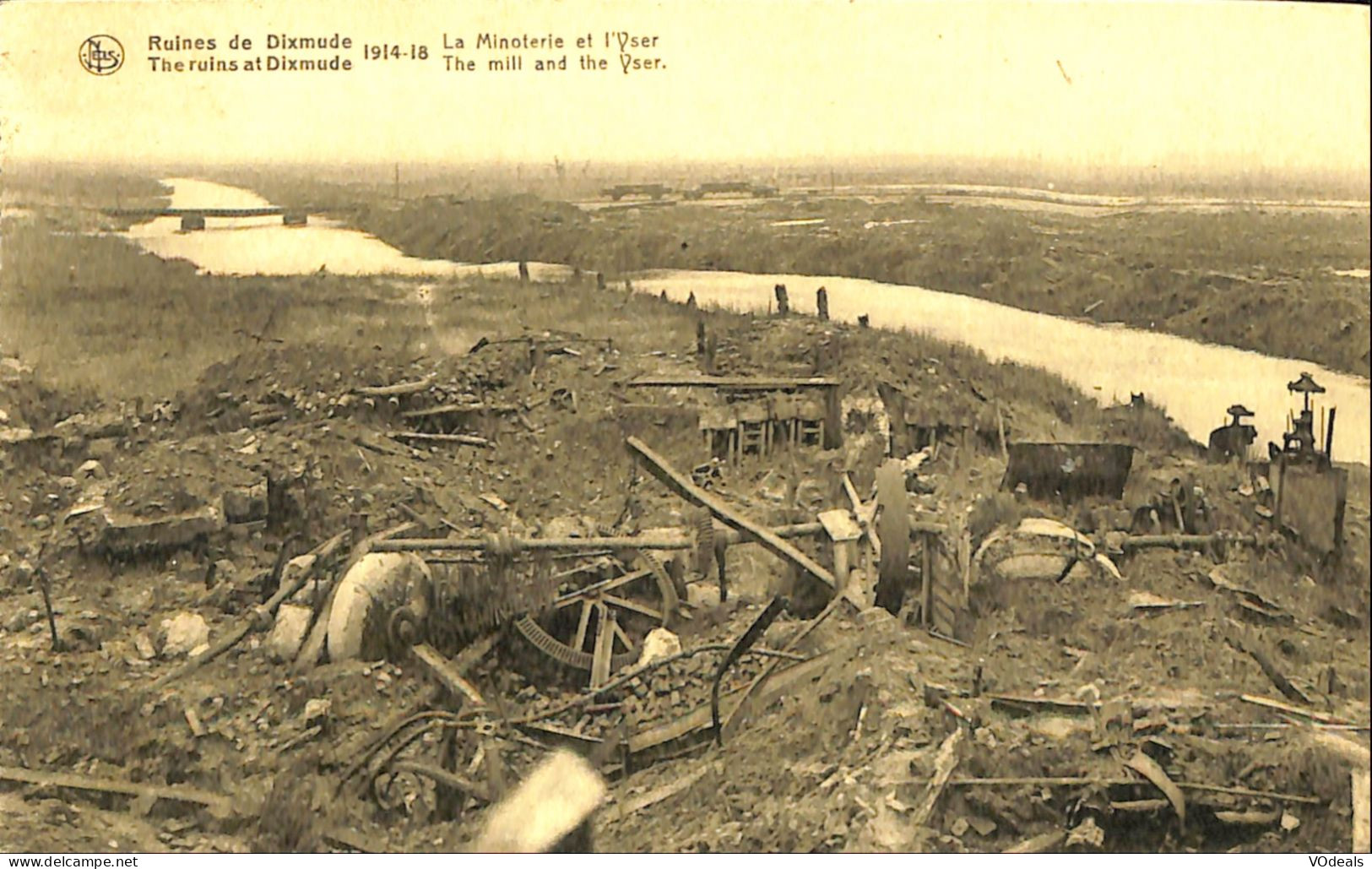 Belgique - Flandre Occidentale - Diksmuide - Dixmude - Ruines De Dixmude - 1914-1918 - La Minoterie Et L'Yser - Diksmuide