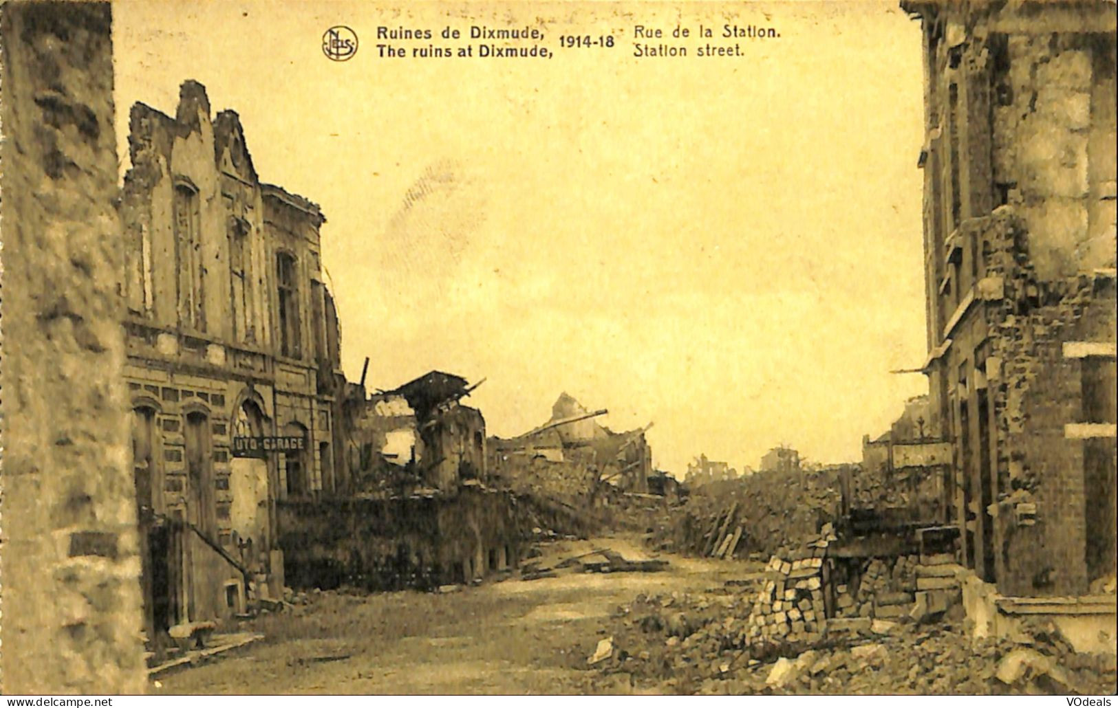 Belgique - Flandre Occidentale - Diksmuide - Dixmude - Ruines De Dixmude - 1914-1918 - Rue De La Station - Diksmuide