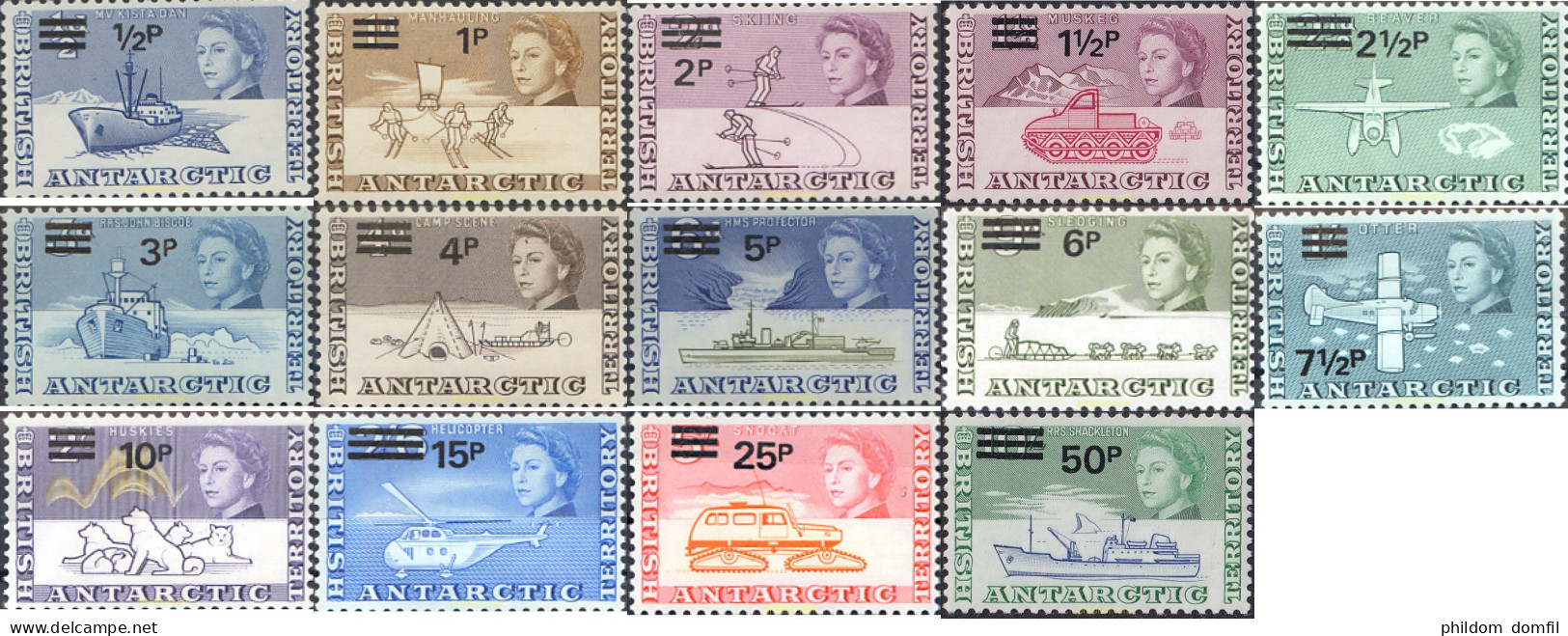 41402 MNH ANTARTIDA BRITANICA 1971 MOTIVOS VARIOS - Unused Stamps