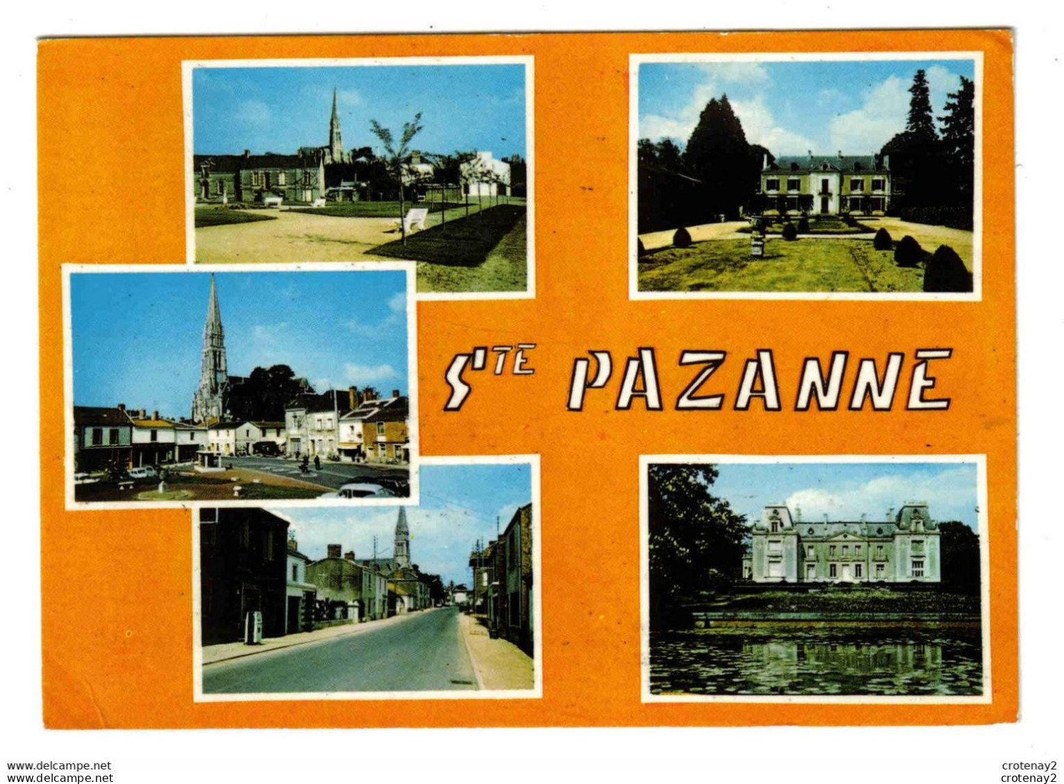 44 SAINTE PAZANNE Vers Machecoul En 5 Vues En 1974 Pompe à Essence - Machecoul