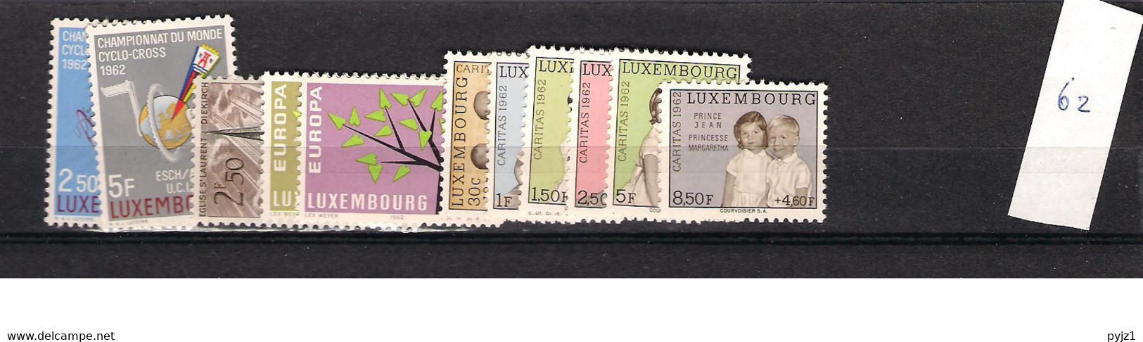1962 MNH Luxemburg Year Complete According To Michel, Postfris** - Années Complètes