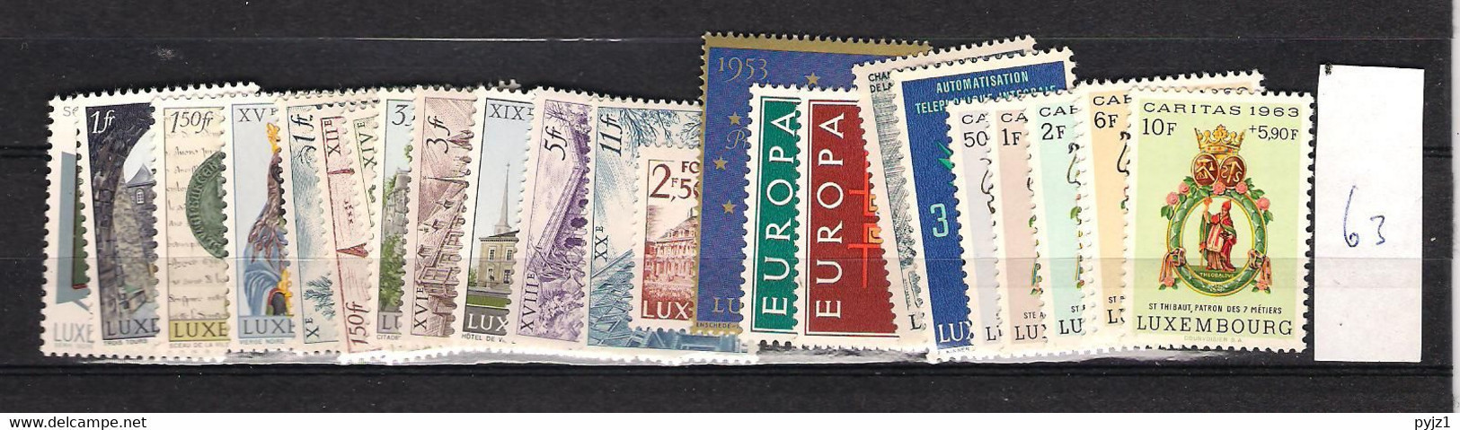 1963 MNH Luxemburg Year Complete According To Michel, Postfris** - Años Completos