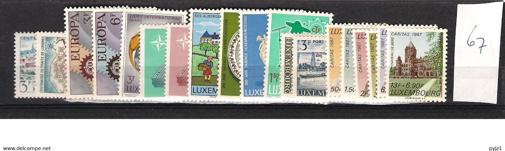 1967 MNH Luxemburg Year Complete According To Michel, Postfris** - Años Completos