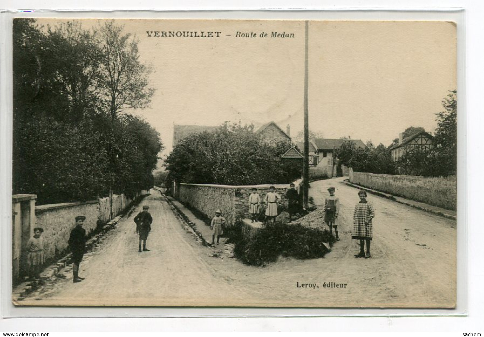 78 VERNOUILLET Enfants Carrefour Route De Médan  Edit Leroy  écrite Du Bourg En 1913   Voir Dos  D08 2020 - Vernouillet