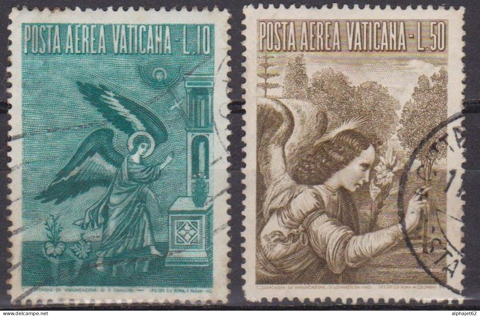 Archange Gabriel - VATICAN - Poste Aérienne - N°  25-29 - 1956 - Airmail