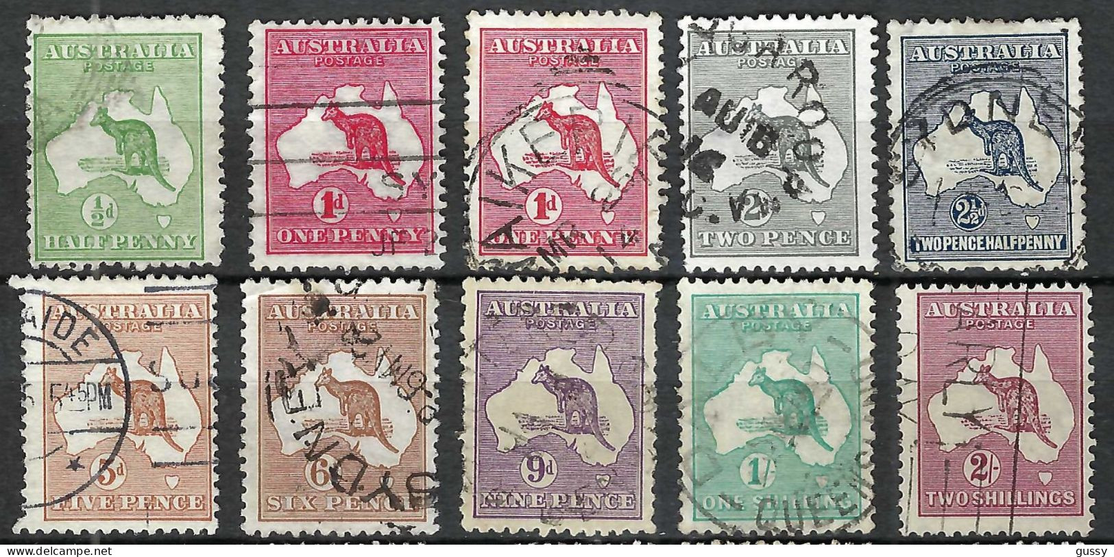 AUSTRALIE Ca. 1912-36: Lot D' Obl. - Usados