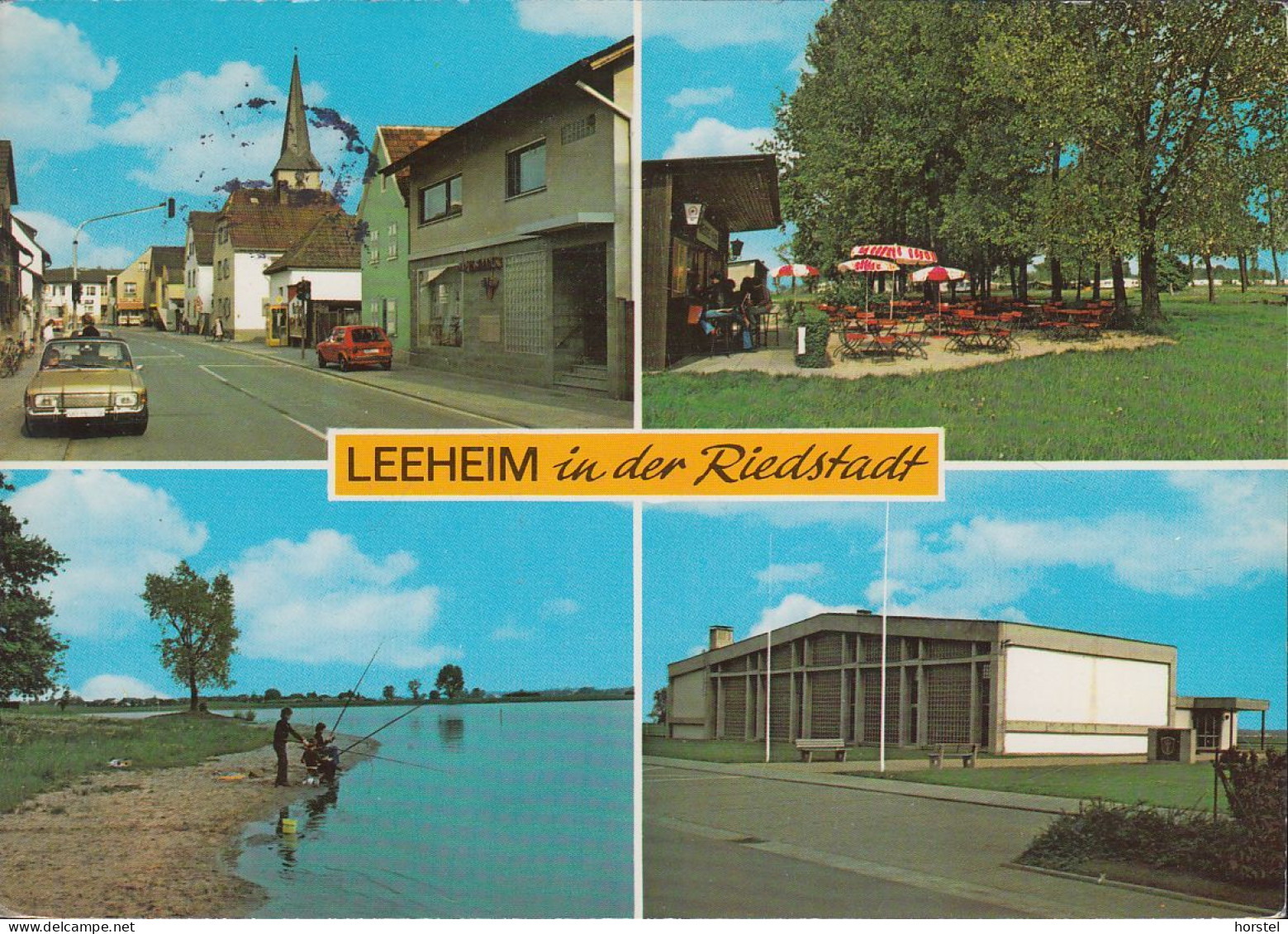 D-64560 Riedstadt - Leeheim - Ansichten - Ausflugslokal - Angler -Hauptstraße - Cars - VW Golf - Sporthalle - Nice Stamp - Griesheim