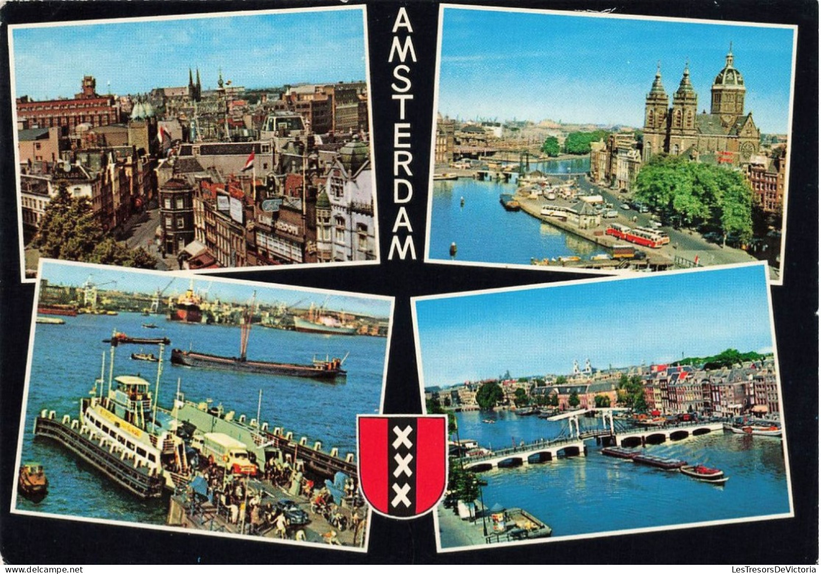 PAYS BAS - Amsterdam - Multivues -  Colorisé - Carte Postale - Amsterdam
