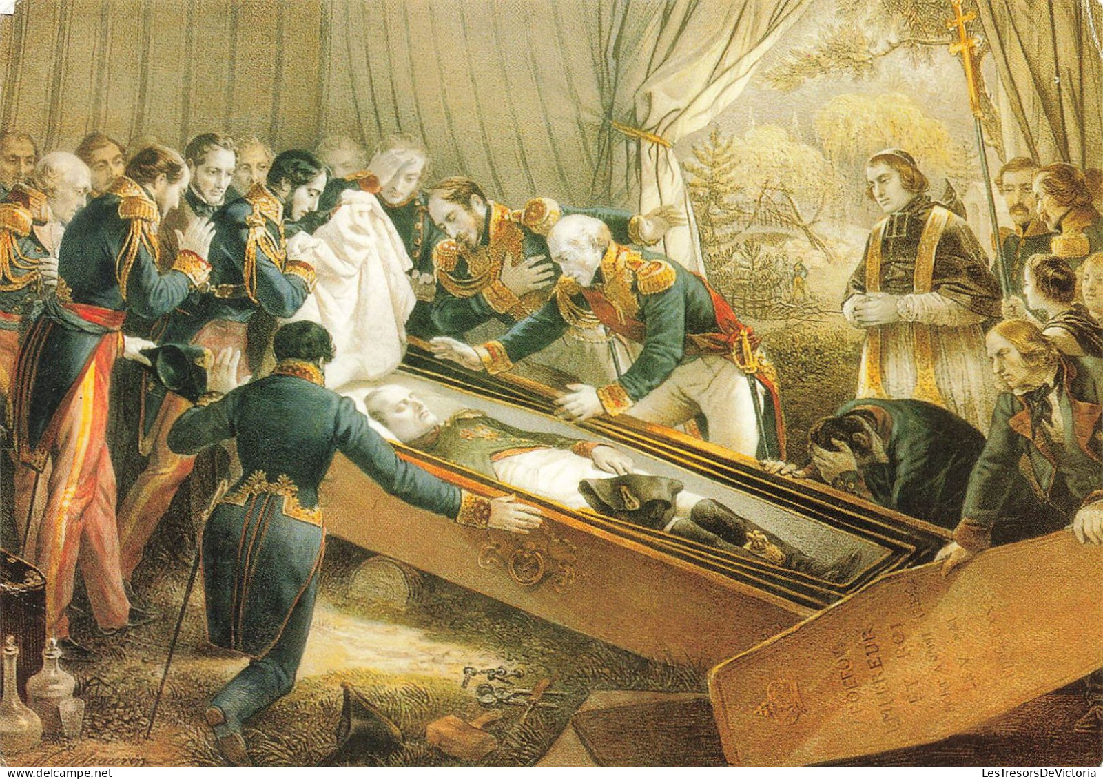 PEINTURES & TABLEAUX - Sainte-Hélène - Ouverture Du Cerceuil De Napoléon Ler - Carte Postale - Paintings