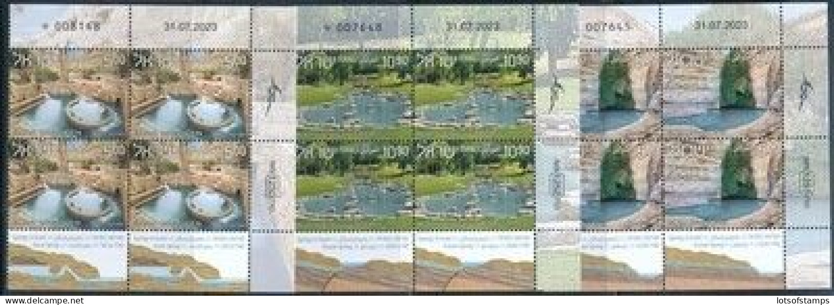 ISRAEL 2023 SPRINGS IN ISRAEL STAMPS PLATE BLOCKS MNH - Unused Stamps