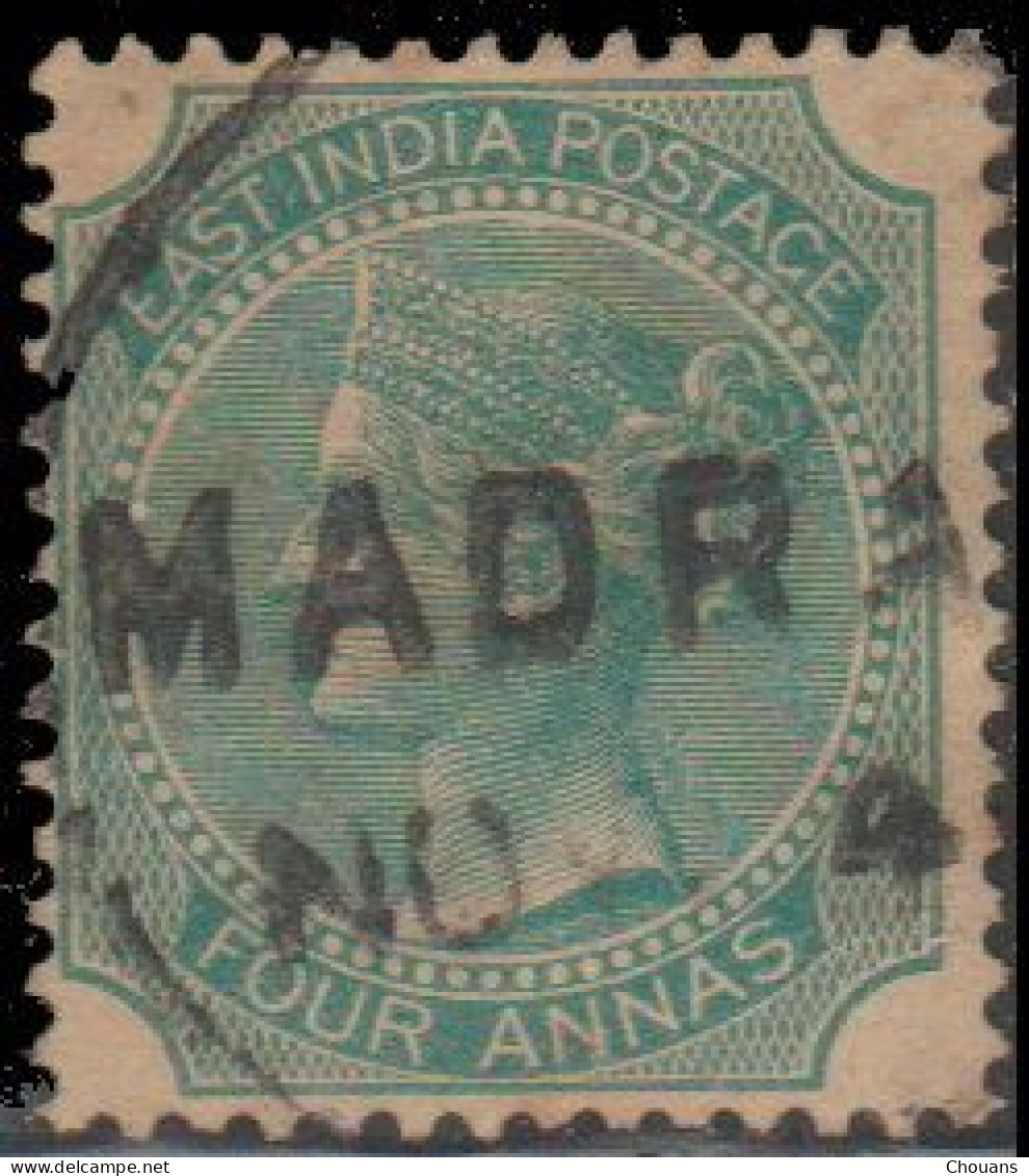 Inde Anglaise 1866. ~ YT 27 (par 2) - 4 A. Victoria  Cie Indes - 1858-79 Crown Colony