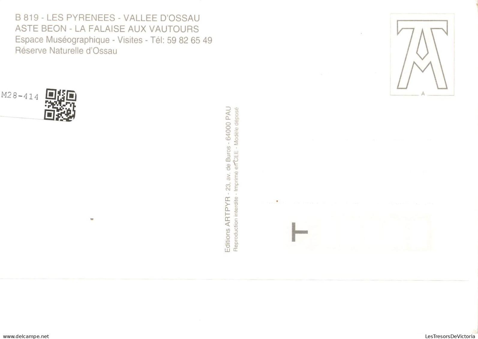FRANCE - Vallée D'Ossau - Vue Sur La Falaise Aux Vautours - Colorisé - Carte Postale - Autres & Non Classés