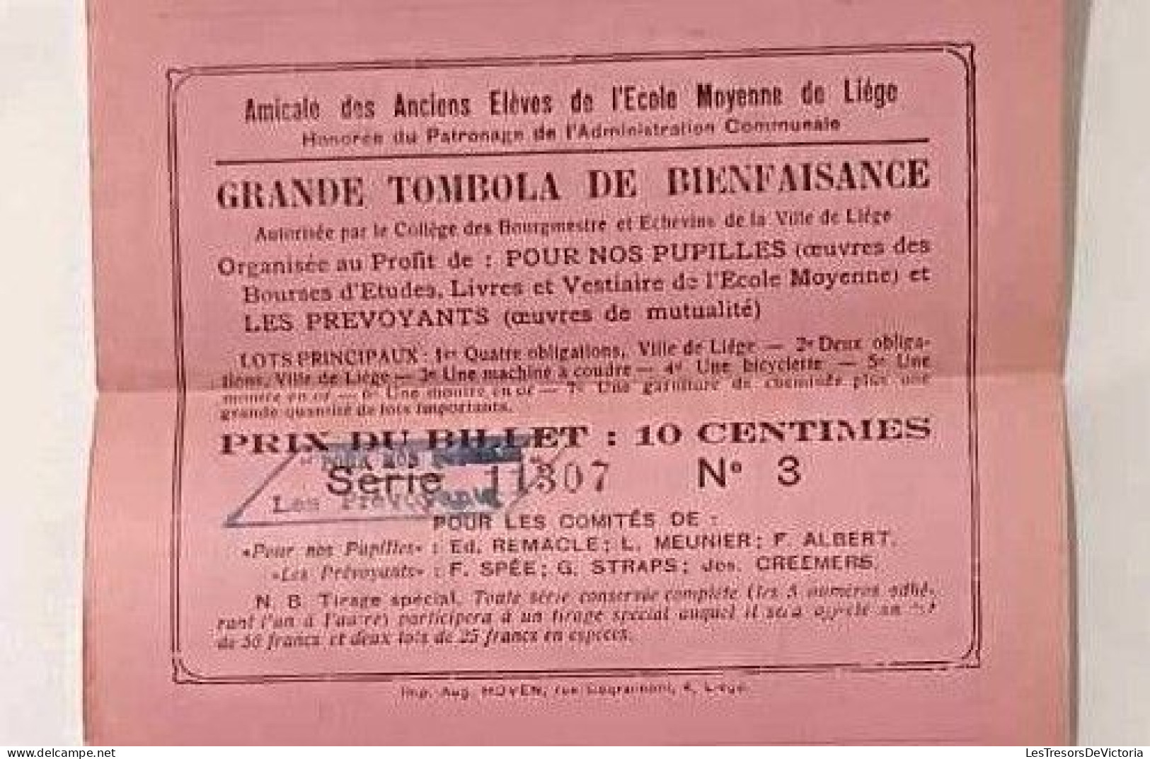 Vieux Papiers - Billets De Loterie - Fumez La Khalifas - Publicité - Tombola De Bienfaisance - Lottery Tickets