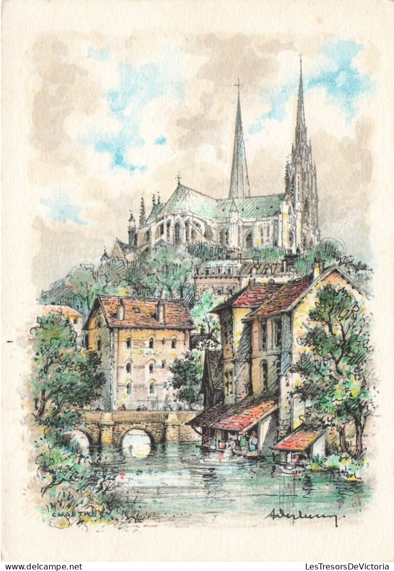 ARTS - Peintures Et Tableaux - Chartres - Les Bords De L'Eure - Carte Postale Ancienne - Paintings