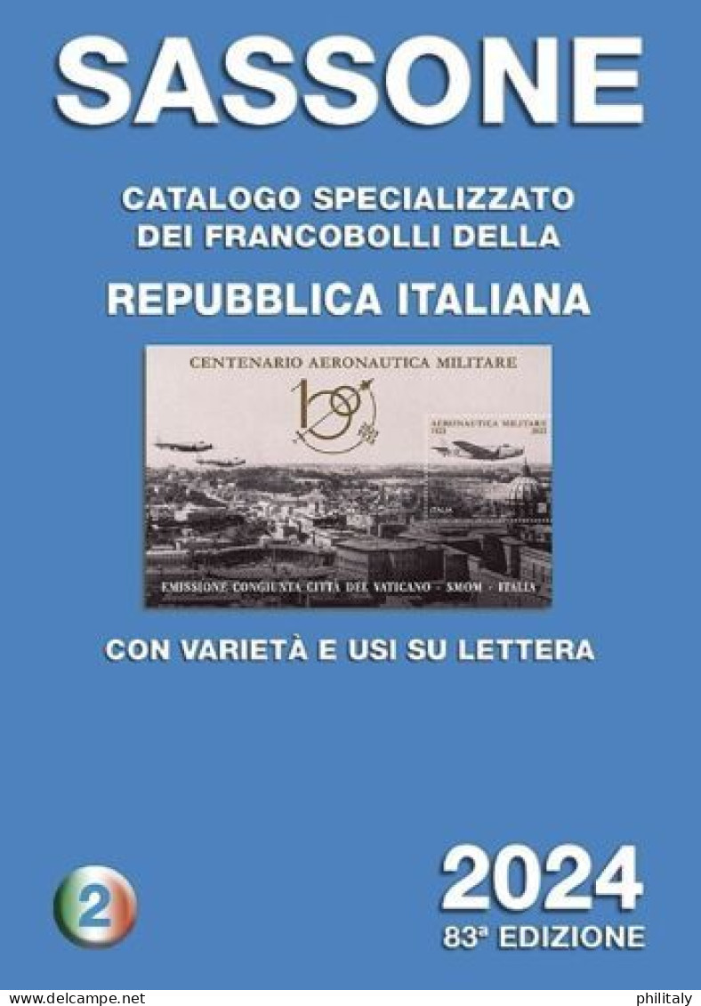 SASSONE 2023 CATALOGO SPECIALIZZATO FRANCOBOLLI ITALIANI VOL. 1 + SASSONE BLU - Italia