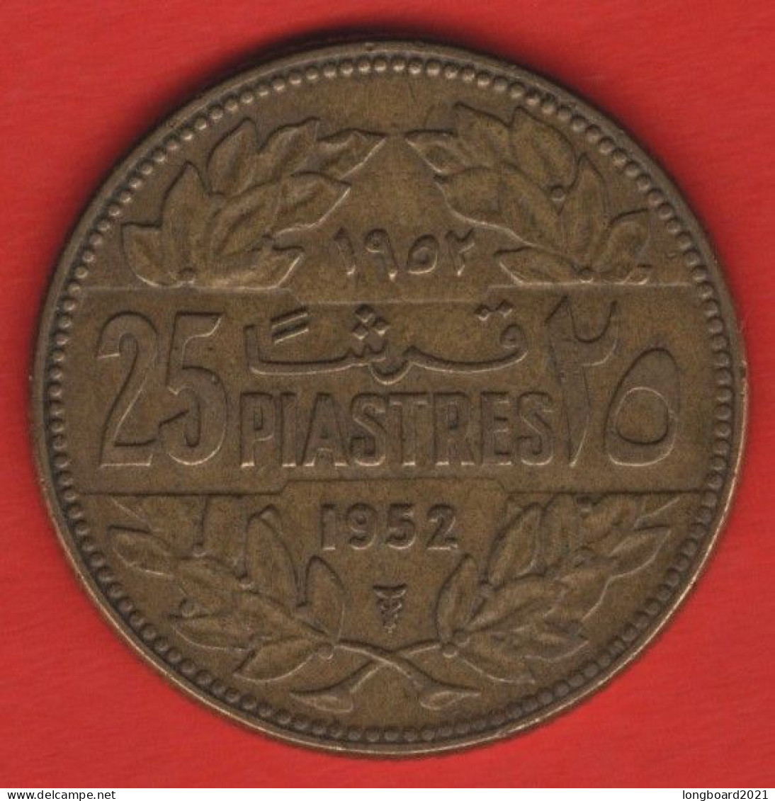 LEBANON - 25 PIASTRES 1952 - Liban