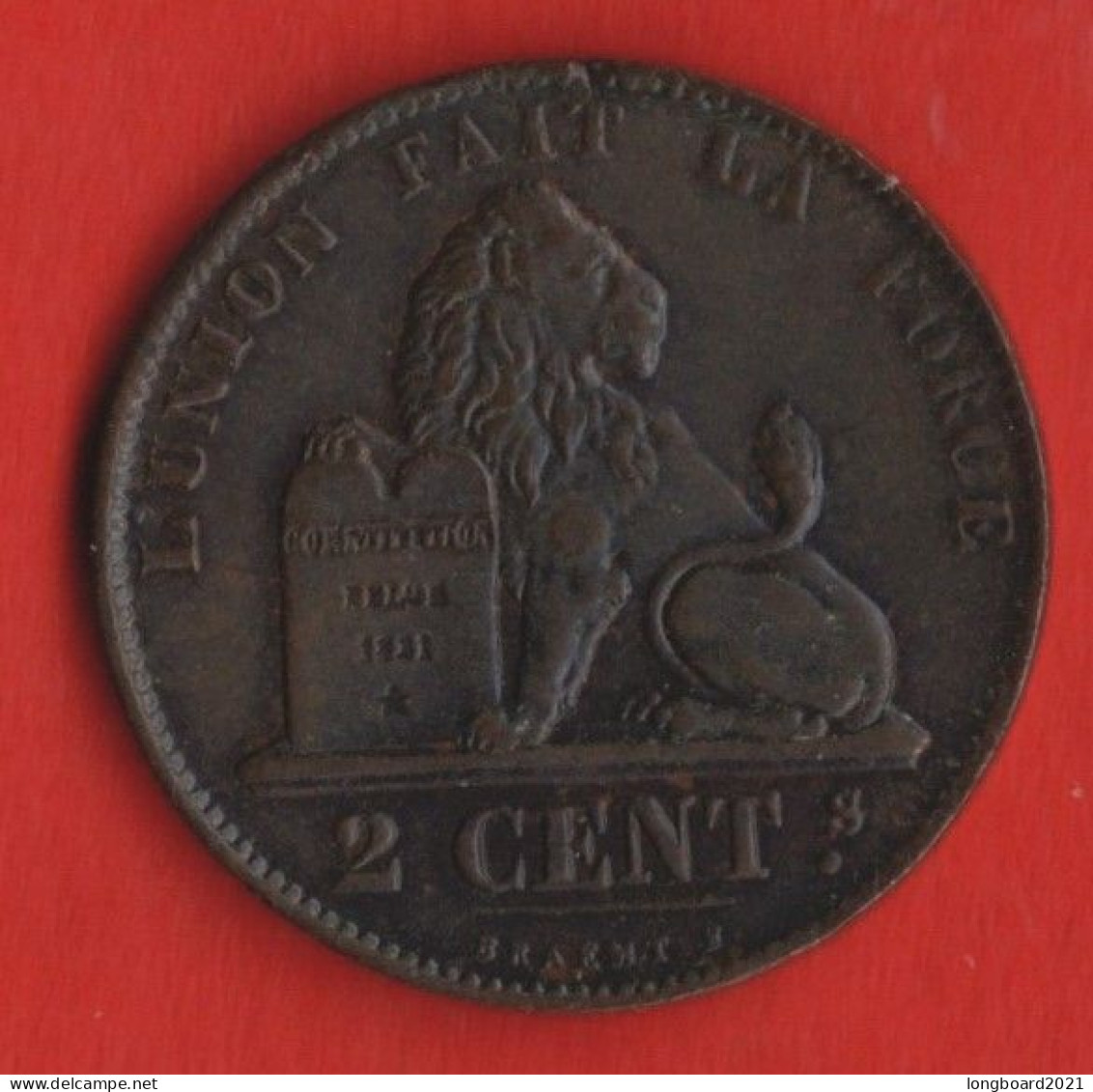 BELGIUM - 2 CENTIMES 1863 - 2 Cent