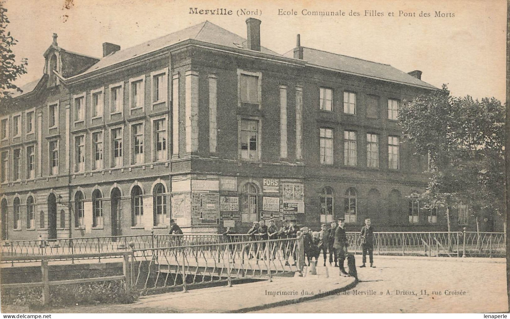 D1036 MERVILLE Ecole Communale Des Filles - Merville