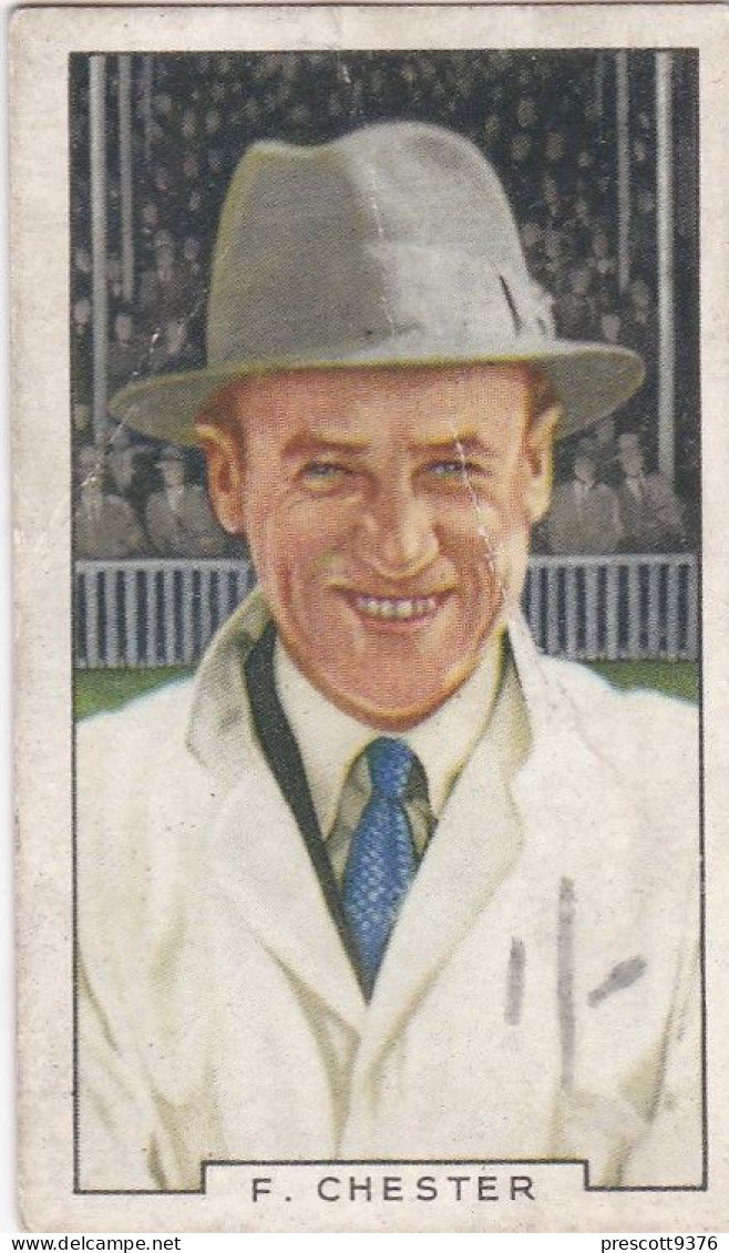 40 Fred Chester, Cricket - Sporting Personalities 1936 - Gallaher Cigarette Card - Original - Sport - - Gallaher
