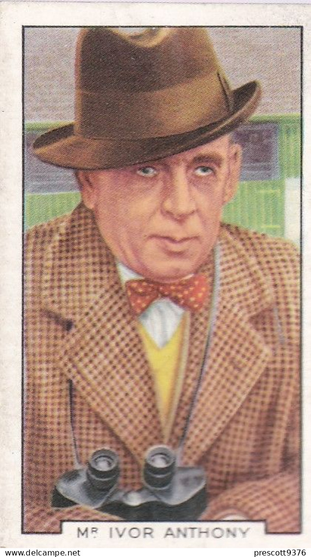 11 Ivor Anthony, Horse Racing - Sporting Personalities 1936 - Gallaher Cigarette Card - - Gallaher