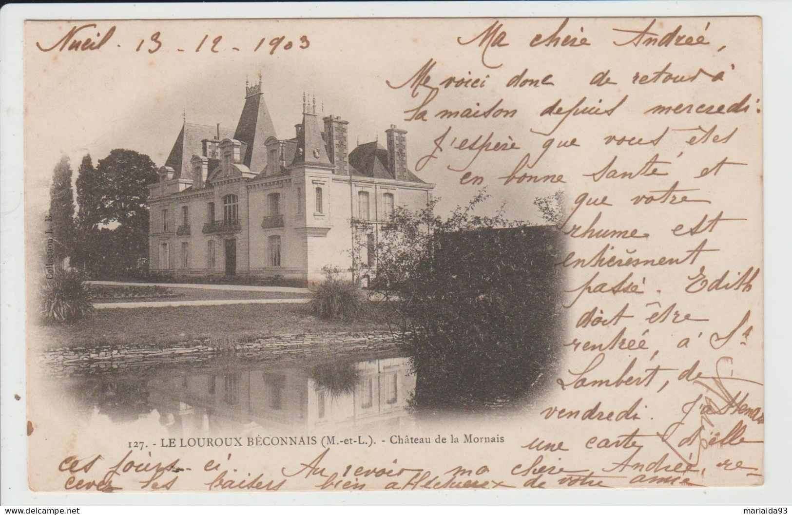 LE LOUROUX BECONNAIS - MAINE ET LOIRE - CHATEAU DE LA MORNAIS - Le Louroux Beconnais