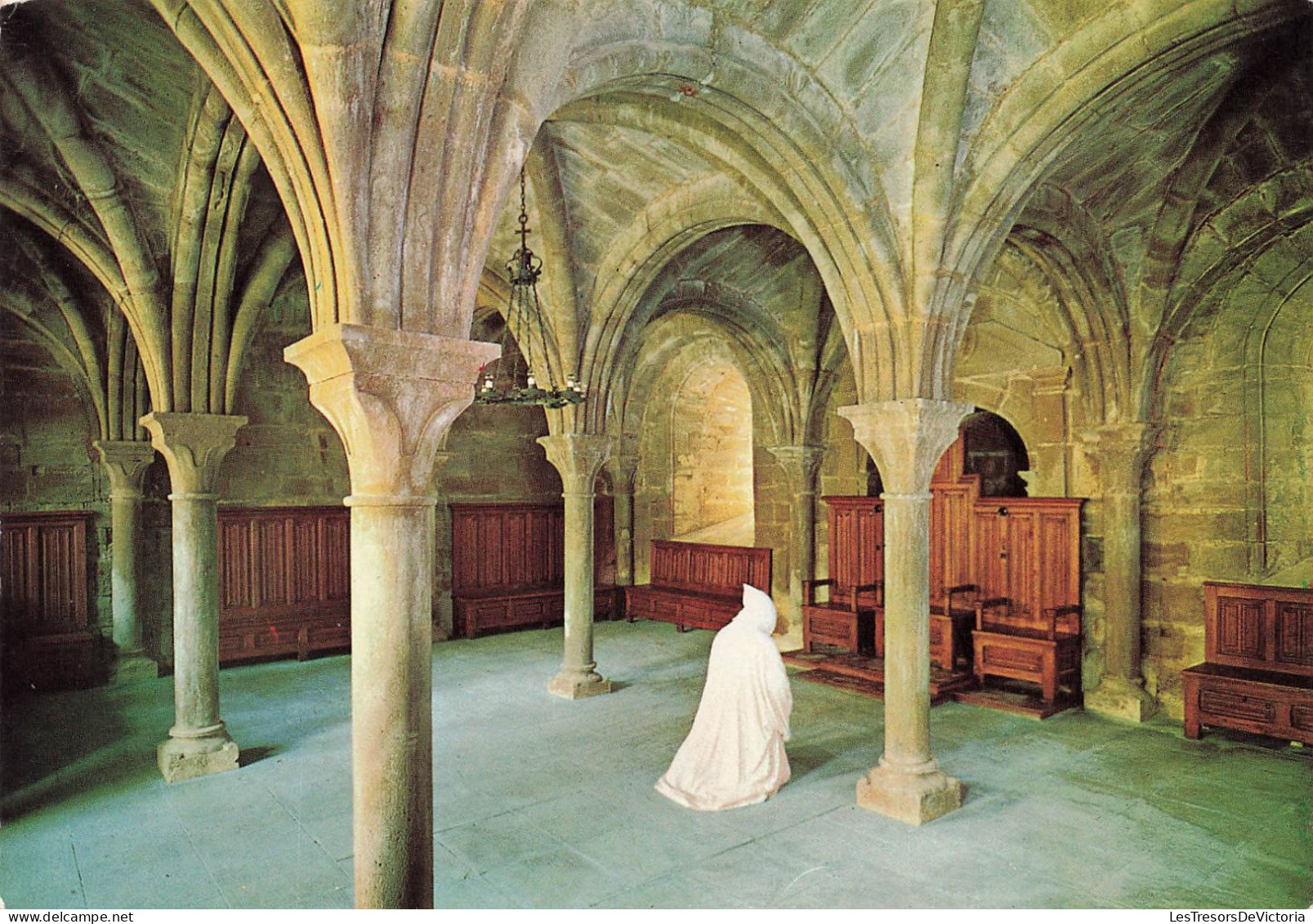 ESPAGNE - Abbaye Cistercienne De Santa Maria La Real De La Oliva - Salle Capitulaire - Colorisé - Carte Postale - Navarra (Pamplona)
