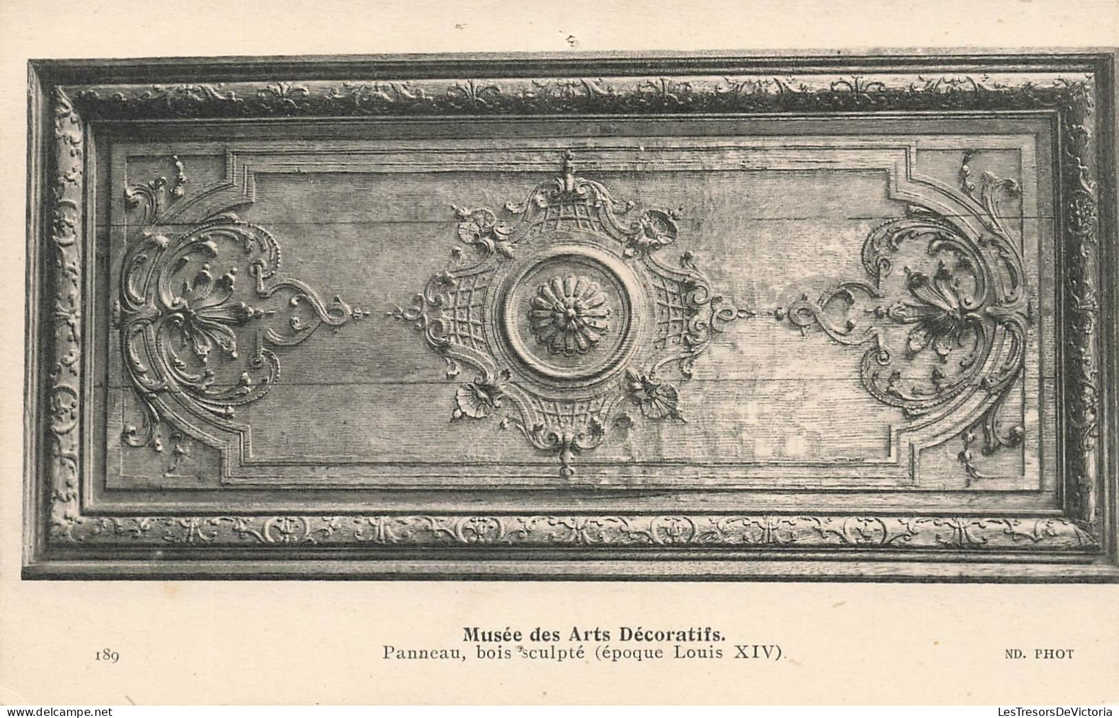 MUSÉES - Musée Des Arts Décoratifs - Panneau - Bois Sculpté - Carte Postale Ancienne - Musées