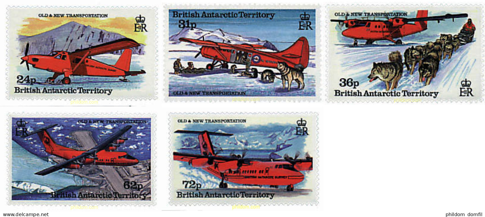 256355 MNH ANTARTIDA BRITANICA 1994 MEDIOS DE TRANSPORTE - Unused Stamps