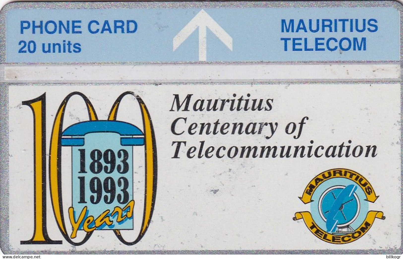 MAURITIUS(L&G) - Mauritius Telecom Centenary(20 Units), CN : 310A, Tirage 10000, Used - Maurice