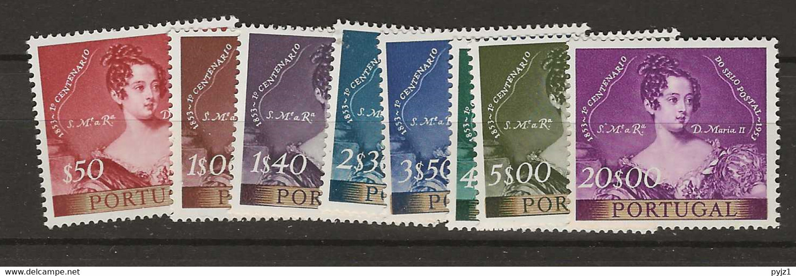 1953 MNH Portugal Mi 816-22 Postfris** - Unused Stamps