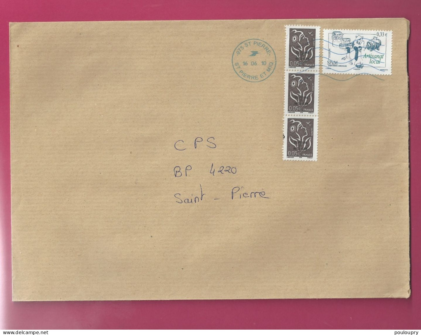 Lettre De 2010 Pour SPM - YT N° 845 En Bande De 3 Et 947 - Lettres & Documents