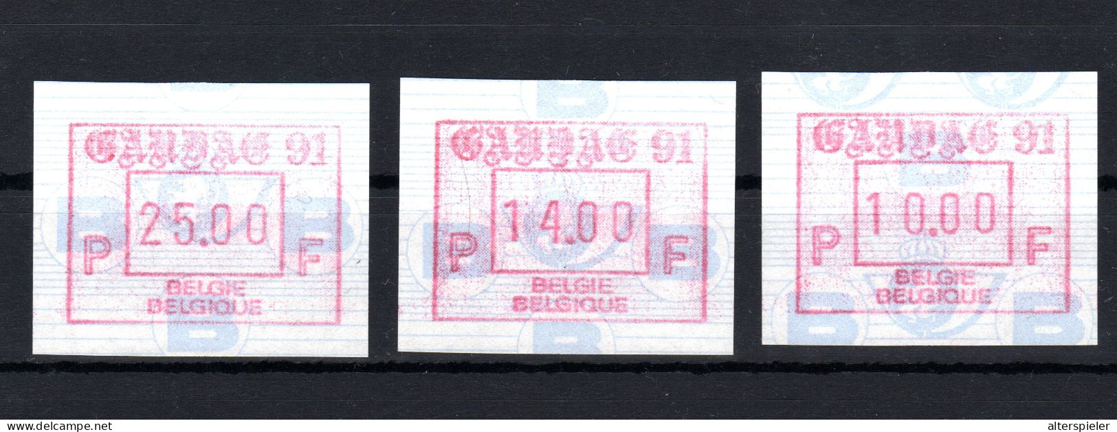 Atm  Frama Vending Vignettes Belgien Sonderausgabe Gandae 1991 Michelnr 26 Satz 10, 14,25 Postfrisch Mint Mnh - Postfris