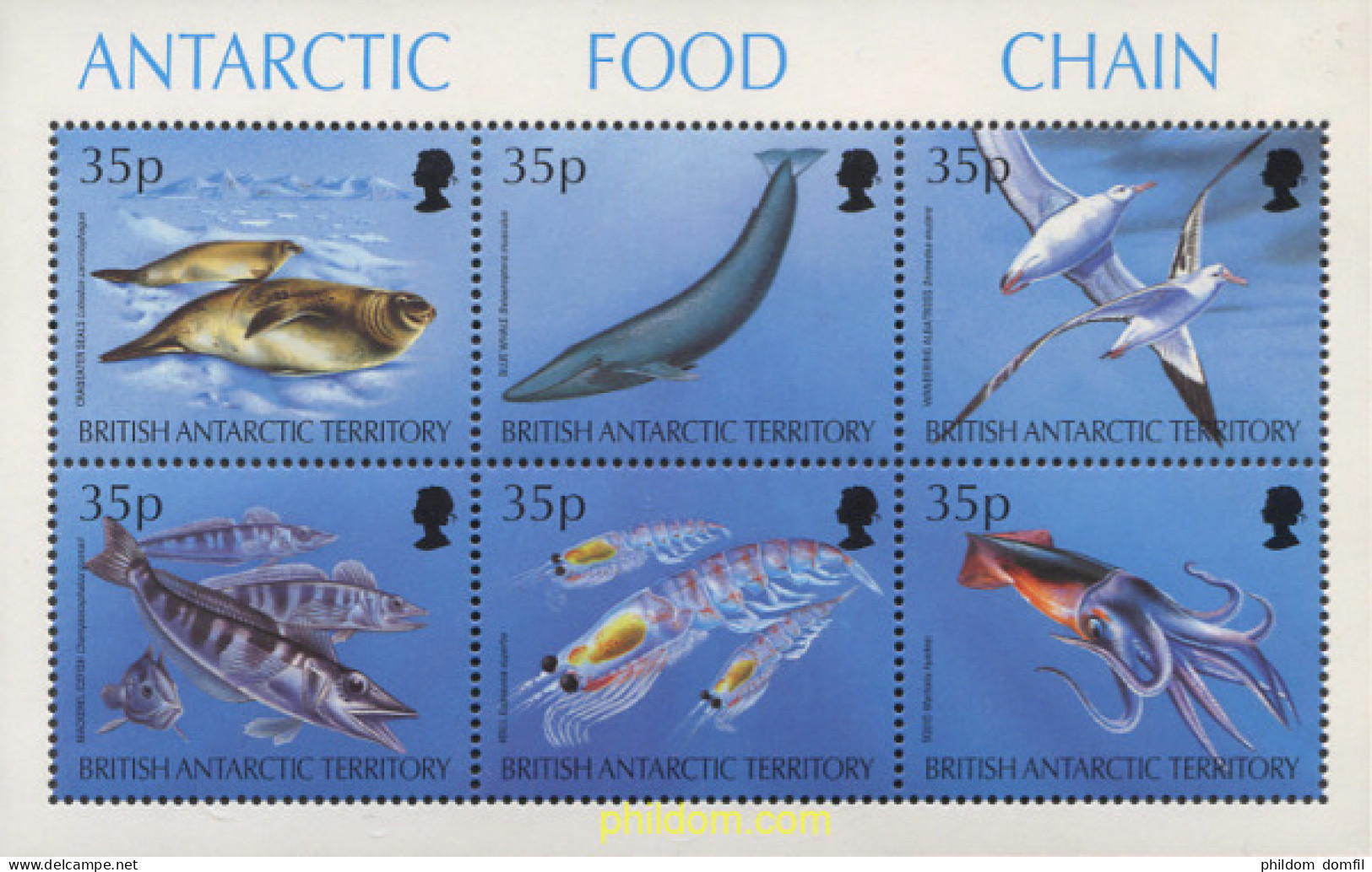 32328 MNH ANTARTIDA BRITANICA 1994 CADENA ALIMENTARIA EN LA ANTARTIDA - Ongebruikt