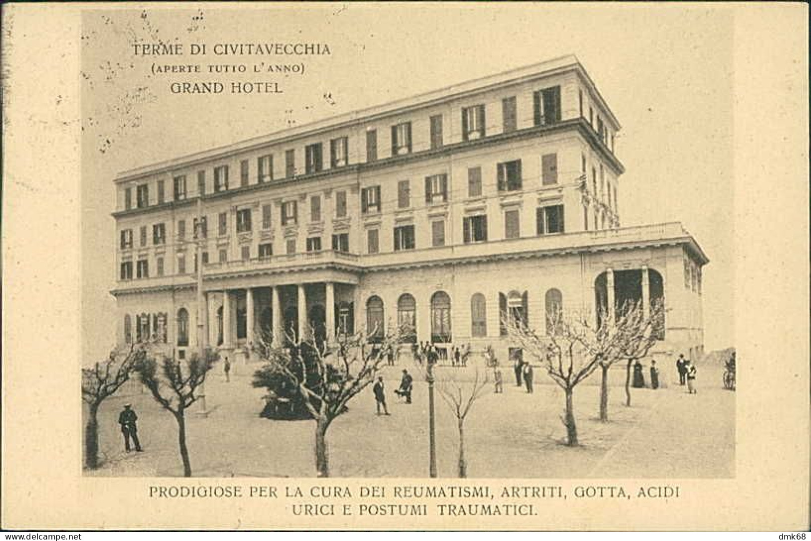 CIVITAVECCHIA - TERME - GRAND HOTEL - EDIZ. REALE - ANNULLO AMBULANTE TORINO ROMA 1916 (19446) - Civitavecchia