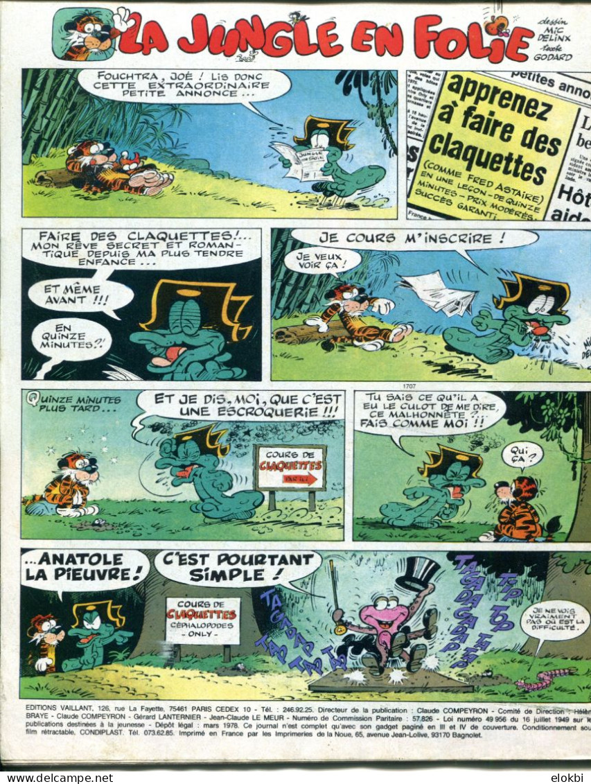 Pif Gadget N°469 - Docteur Justice "Gallada Des Enfants Sauvages" - Fanfan La Tulipe "La Mise En Perce" - - Pif Gadget