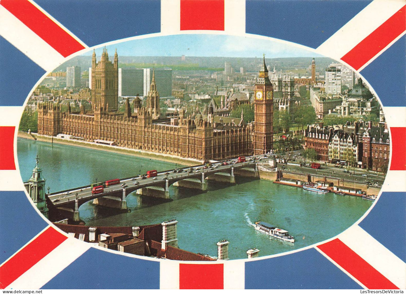ROYAUME UNI - Vue Sur Lles Maisons Du Parlement Et Le Pont De Westminster   - Colorisé - Carte Postale - Houses Of Parliament