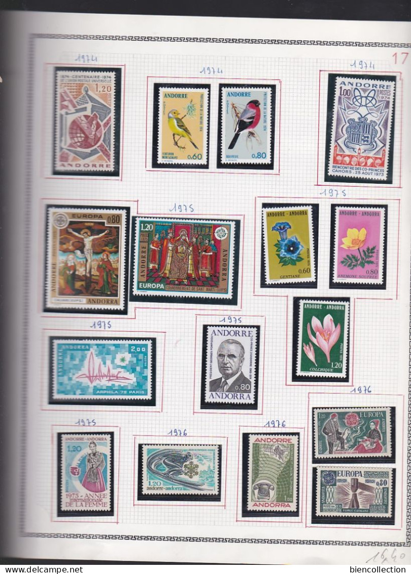 Andorre. Petite Collection 1972/1996 ** Valeur Faciale 219€ - Collections